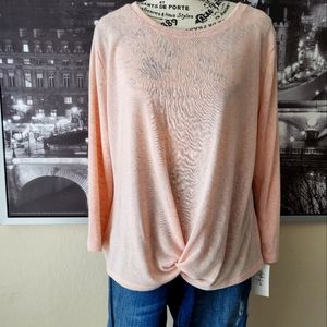 Women's Style & Co. Pink 3 quarter sleeve top